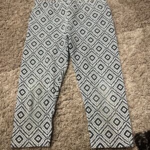 Carters size 7 girls white and black capris
